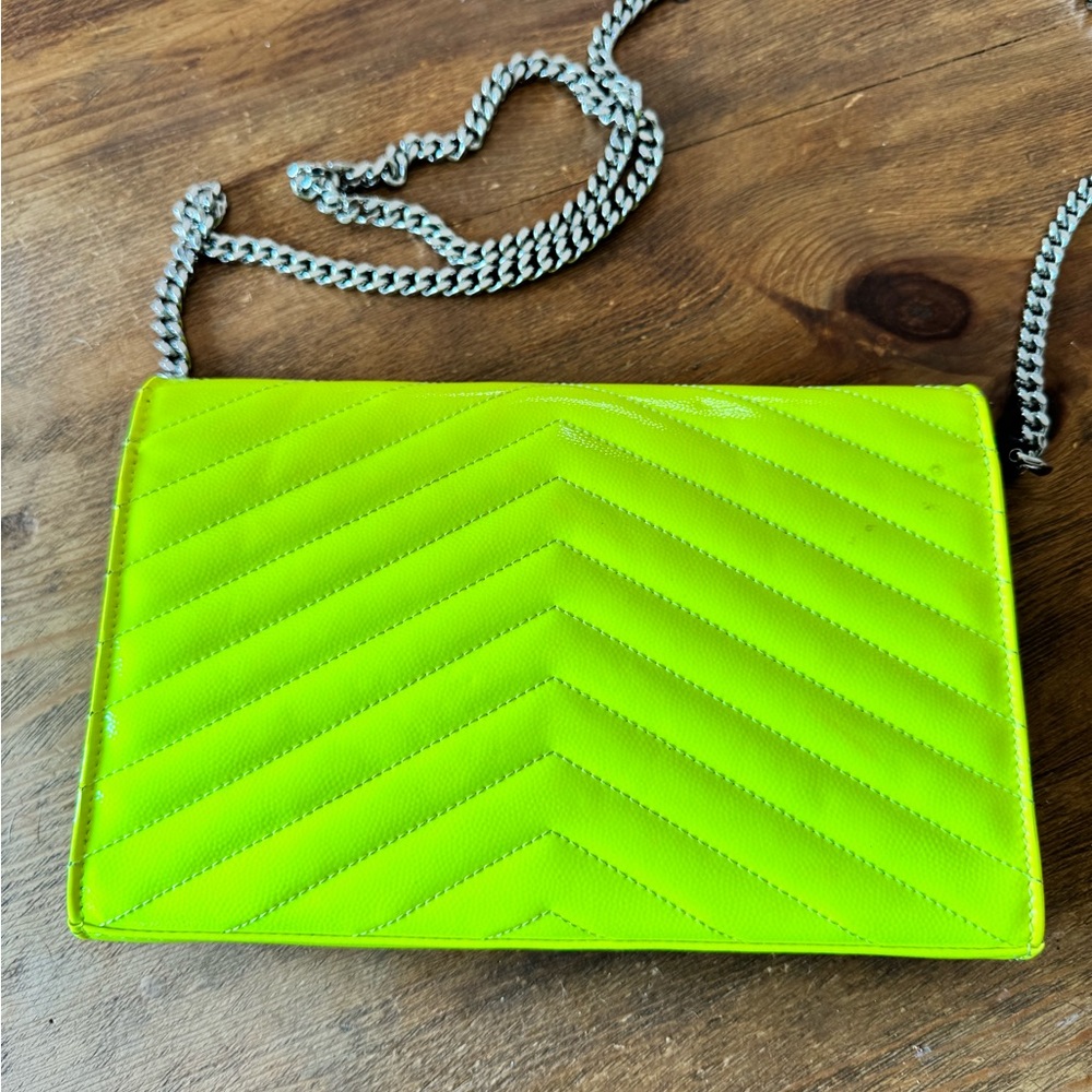 Yves Saint Laurent Neon Yellow Crossbody Bag - Picture 3 of 10